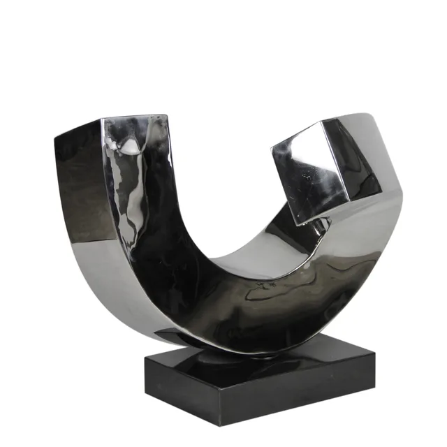 Garden Stainless Steel Mirror Abstract Circle Sculpture