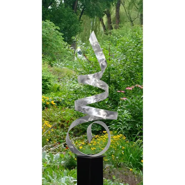 Metal Sculpture, Indoor Outdoor Art, Large Yard Sculpture Modern Metal Art Abstract Garden Decor – Sea Breeze