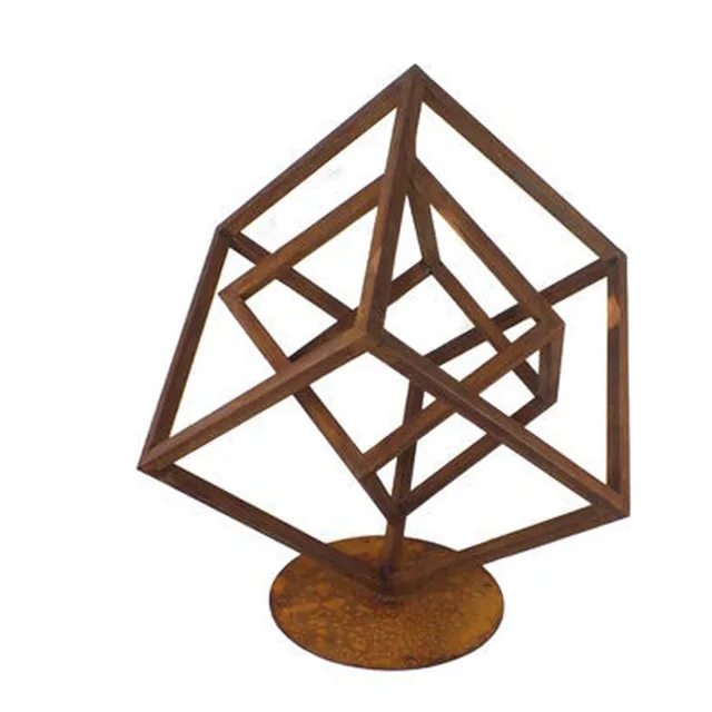 Large Metal Abstract Steel Corten Garden Sculpture For Outdoor Decoration