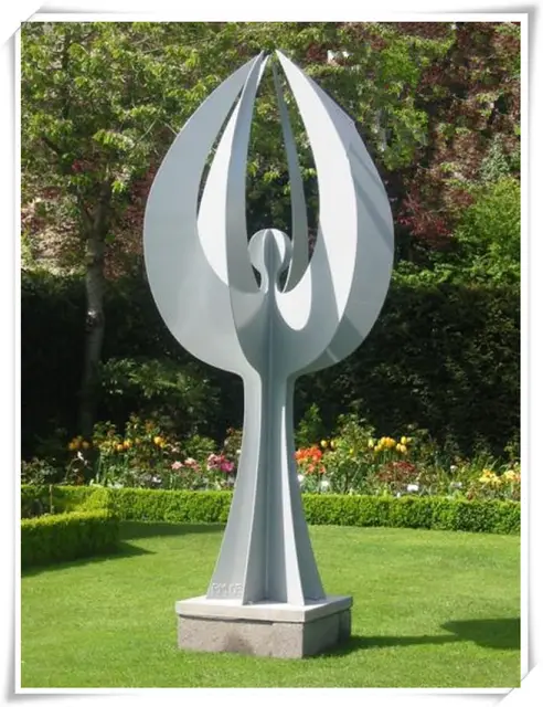 Large Modern Metal Angel Stainless Steel Garden Sculpture