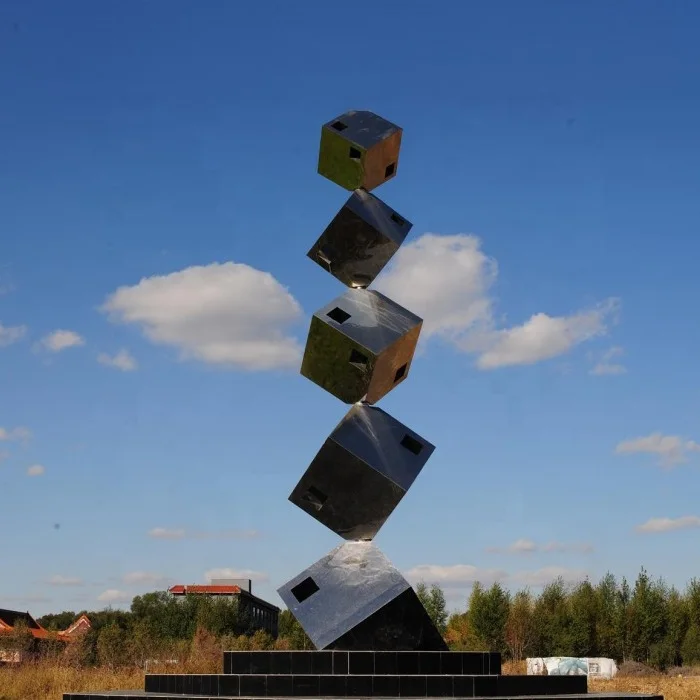 Large Modern Outdoor Stainless Steel Garden Landscape Sculpture