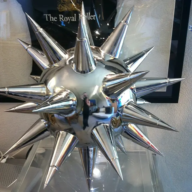 Large Outdoor Abstract Stainless Steel sphere Sculpture stainless steel art sculptures in close view