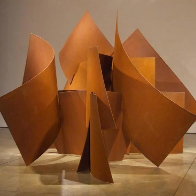 Famous sculptor Large Outdoor Garden Square Corten Steel Sculpture