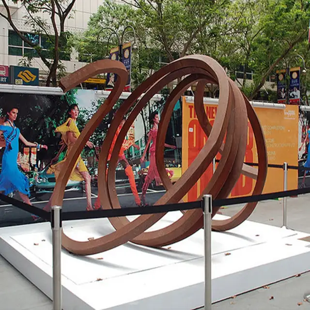 Seaside Modern Outdoor Metal Sculpture Corten Steel