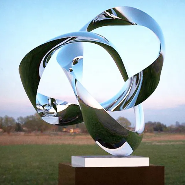 Large Outdoor Modern Abstract Stainless Steel Sculpture