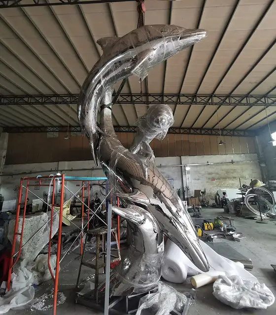 Large stainless steel sculpture—Octopus