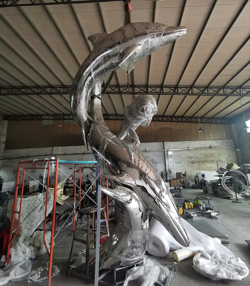 Large stainless steel sculpture—Octopus