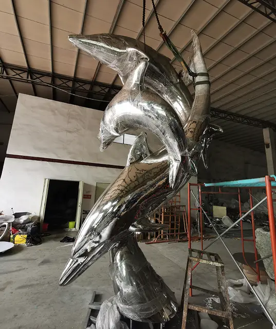 Outdoor abstract stainless steel decoration snake sculptures