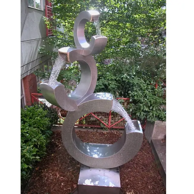 Large Outdoor Stainless Steel Metal Water Features Fountain