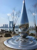 Stainless Steel Water Drop Sculpture made by Shenzhen Maoping Sculpture Art