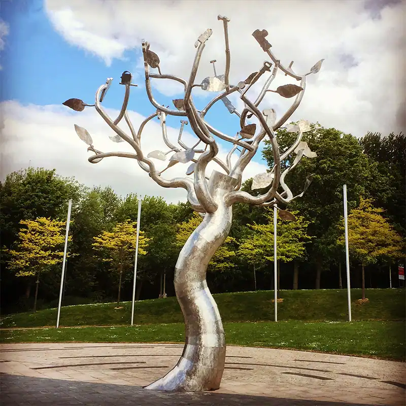 Large Outdoors city decoration Stainless steel Tree sculpture