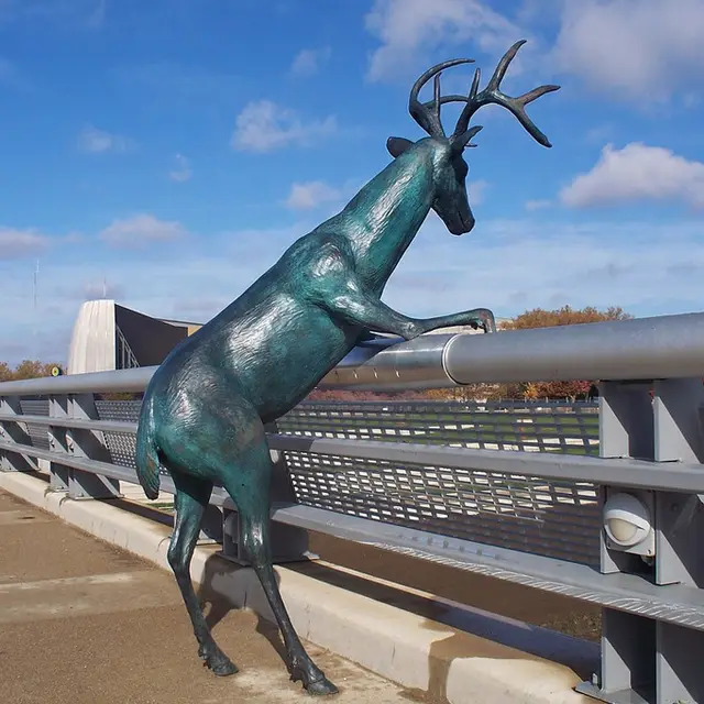 Self Made Abstract Running Man Bronze Sculpture seen from another angle