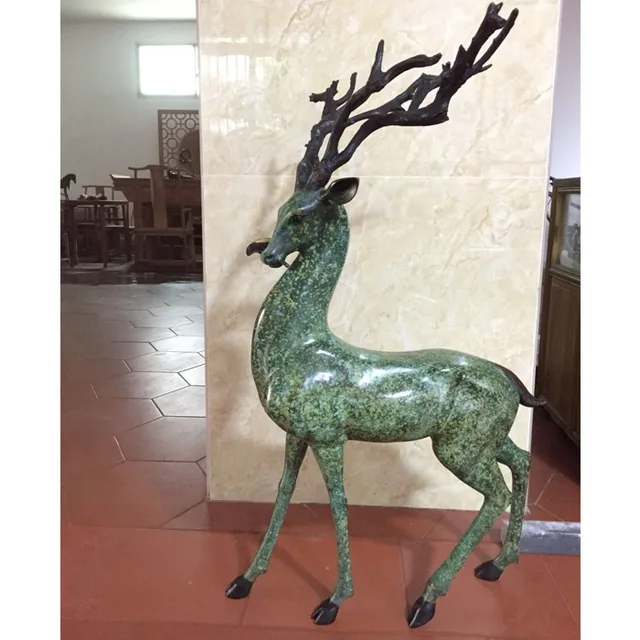 Life Size Contemporary Art Cast Deer Bronze Sculpture