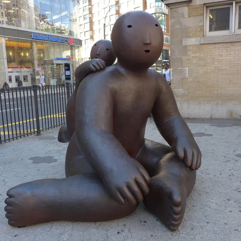 Life Size Garden Bronze Statue Mother and Child Sculpture