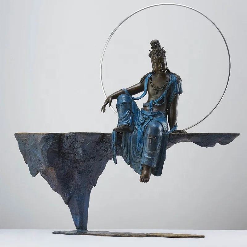 Life Size Home Decoration Bronzen beelden sculpture Metal Buddha Statue