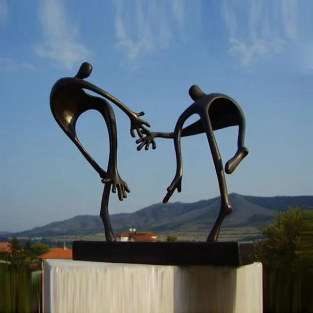 Life Size Modern Dancing Man Brass Sculpture