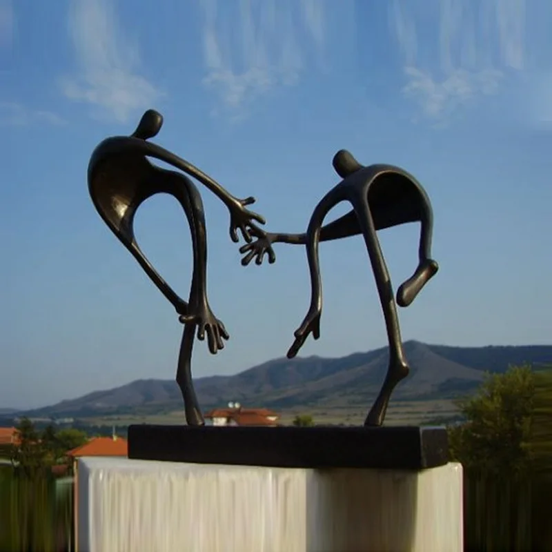 Life Size Modern Dancing Man Brass Sculpture