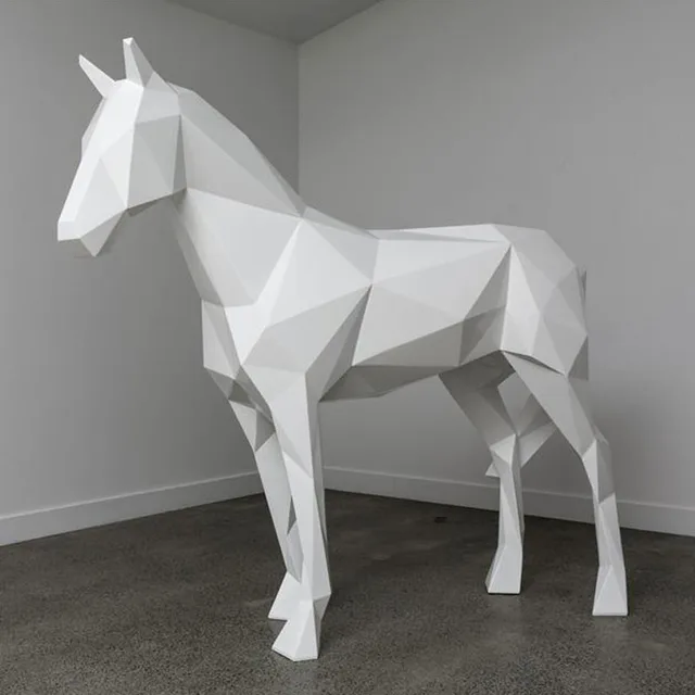 Life Size Stainless Steel Animal Horse Sculpture