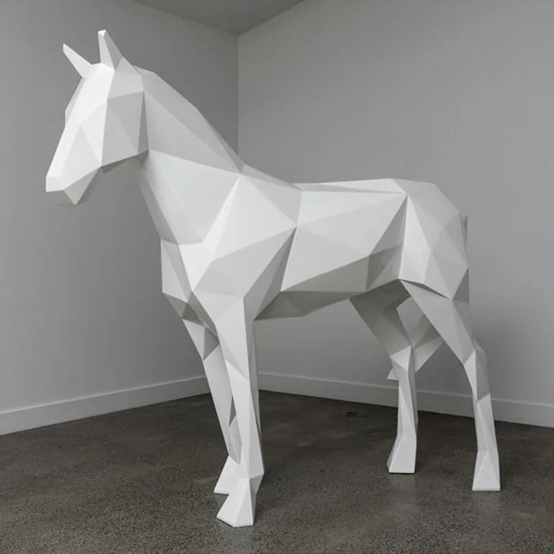 Life Size Stainless Steel Animal Horse Sculpture
