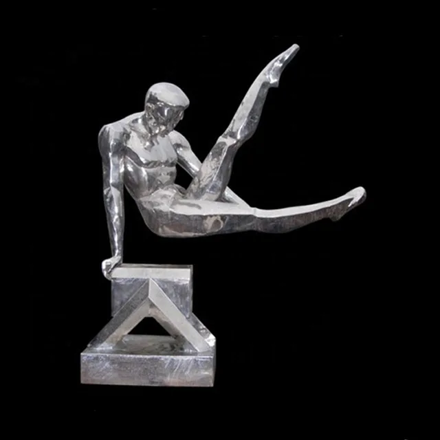 Life Size Stainless Steel Sports Gymnast Sculpture