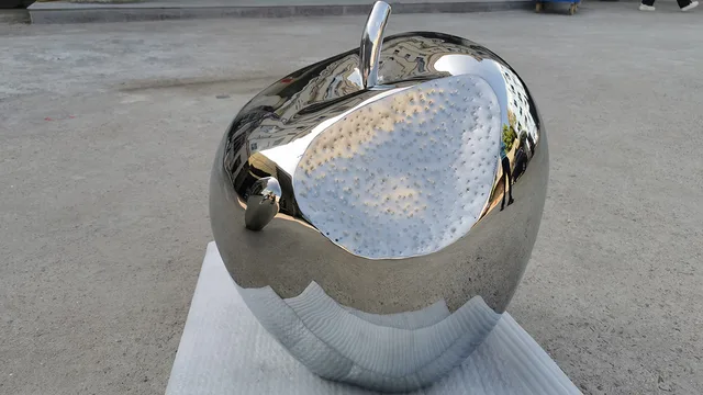 Modern Art Outdoor Large Metal Sculptures Abstract Stainless Steel Sculpture in close view
