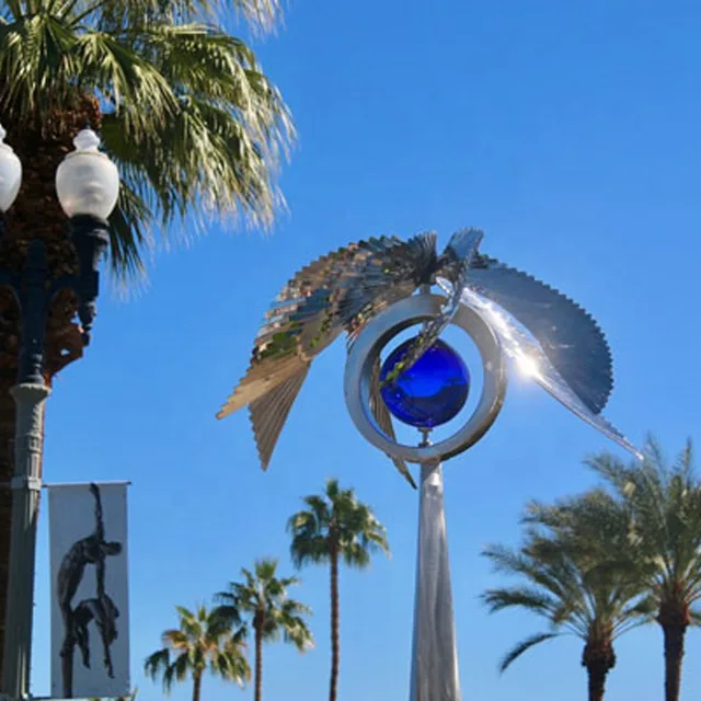 Luxury Landscape Decoration Modern Stainless Steel Sculpture For Sale seen from another angle