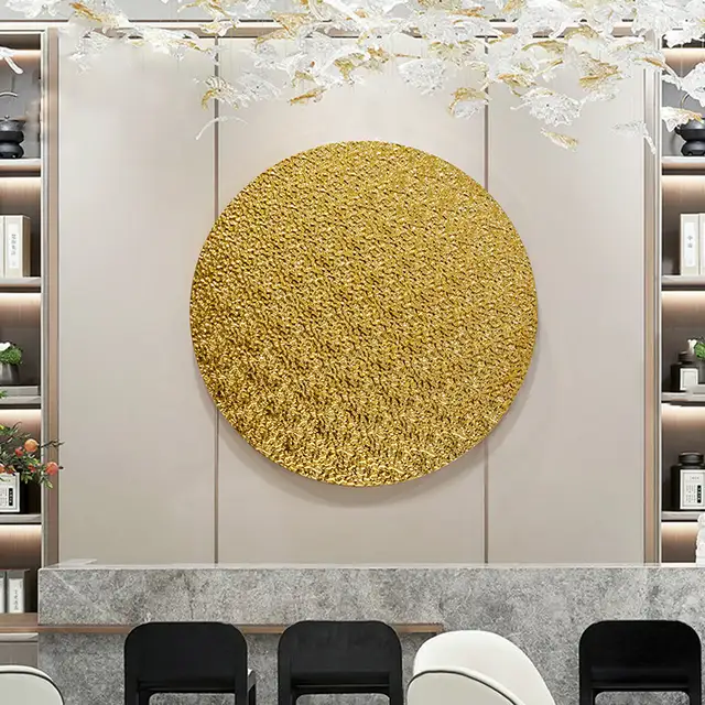 Water Pattern Concave Mirror Metal Painting seen from another angle