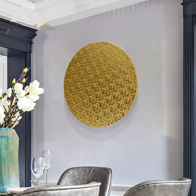 Water Pattern Concave Mirror Metal Painting in close view