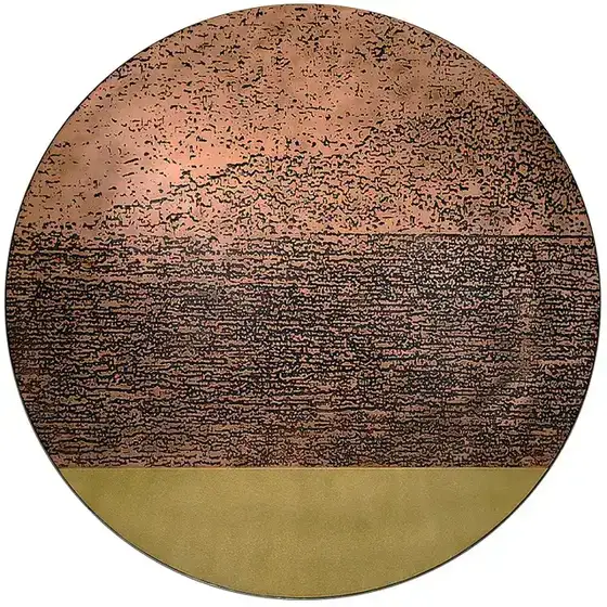 Porch decoration painting restaurant aisle abstract wall pendant art painting living room study round metal hanging pain
