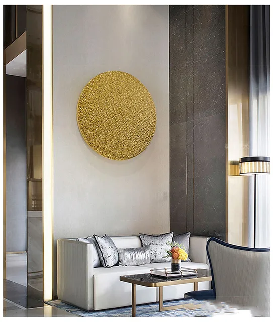 Water Pattern Concave Mirror Metal Painting from the side