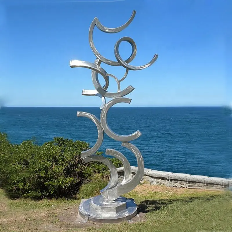Stainless Steel Modern Large Outdoor Sculpture for Urban Landscape