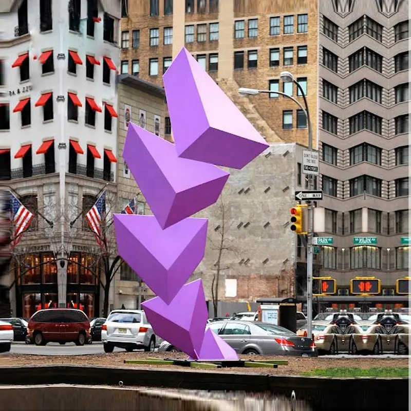 Metal Steel Geometric Stainless Steel Geometric Sculpture