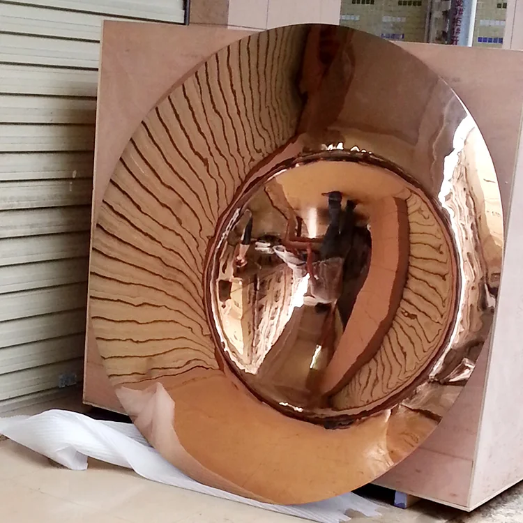 Large stainless steel sculpture—Mirror concave sculpture