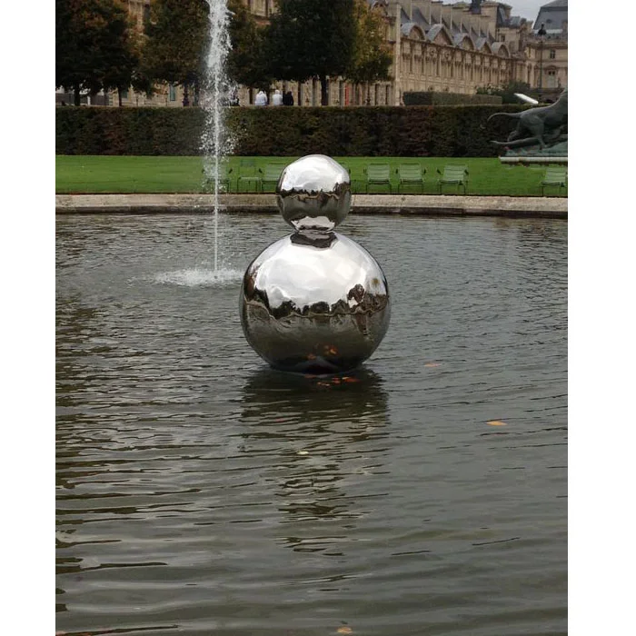 Mirror Polished Garden Metal Ball Stainless Steel Outdoor Sculpture