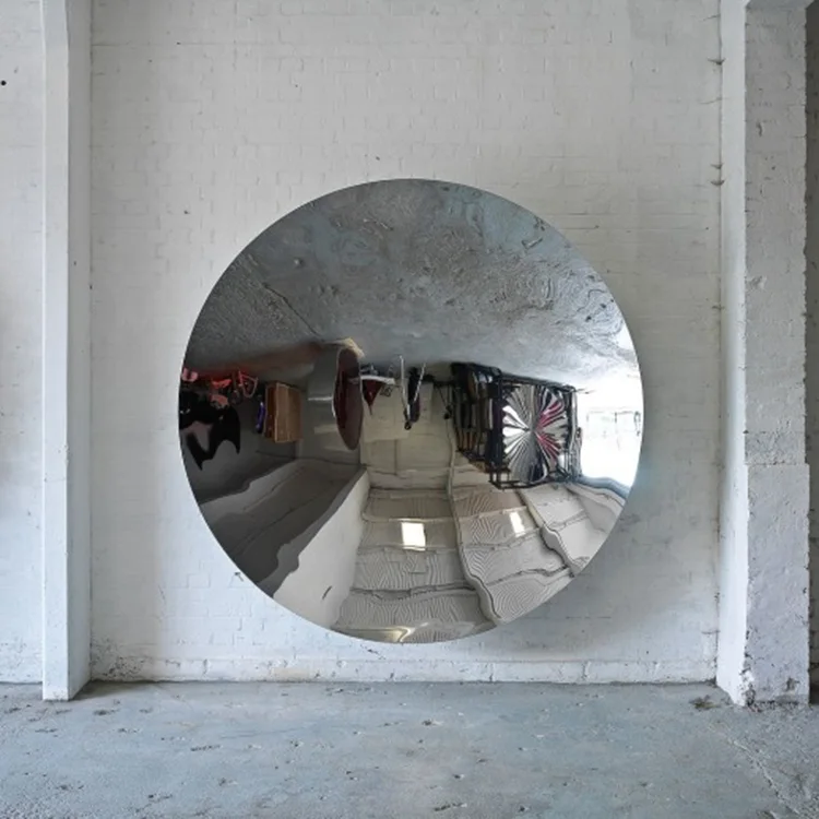 Stainless Steel Sphere Sculpture in Hotel and Home Indoor stainless Steel Art Sculpture wall decoration concave mirror s