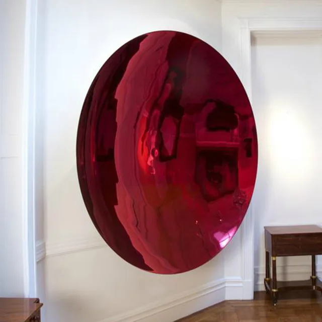 Metal Polished Painted Stainless Steel Sculpture seen from another angle