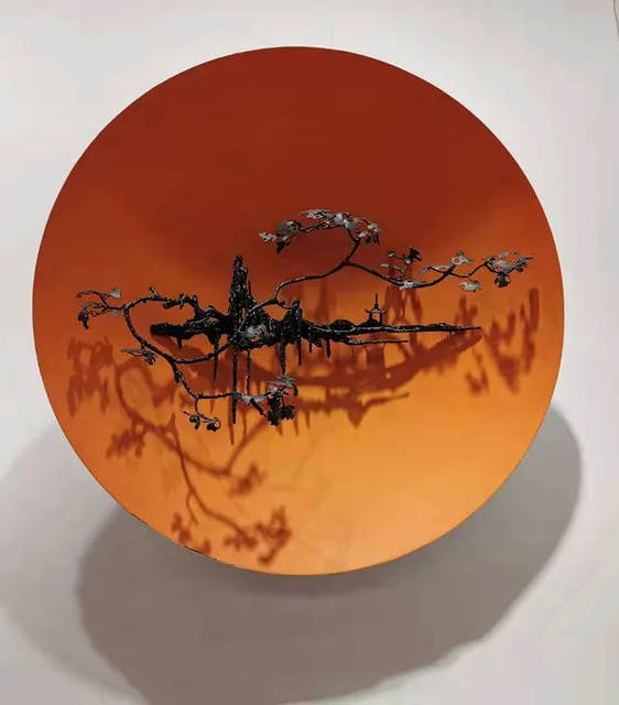 Untitled Concave Mirror Wall Sculpture seen from another angle