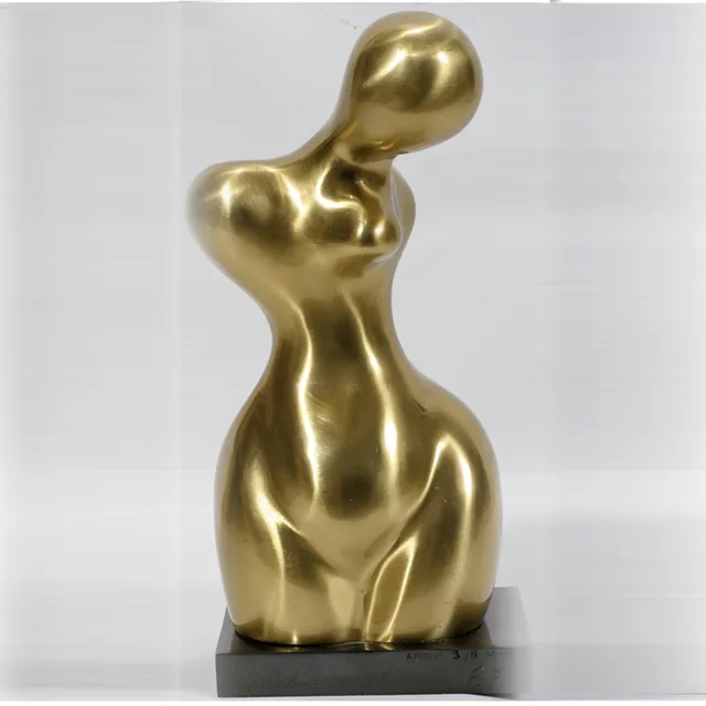 Modern Abstract Sexy Brass Nude Woman Body Sculpture