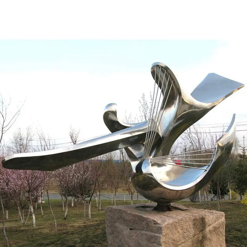 Outdoor Large Plaza Modern Art Metal Sculptures Stainless Steel Abstract Sculpture