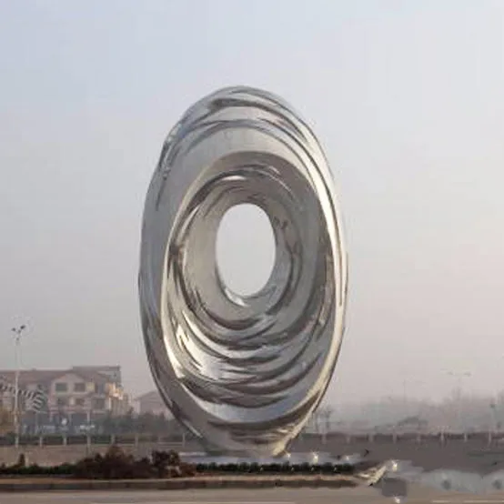 Outdoor Large Modern Art Metal Sculptures Stainless Steel Ring Sculpture