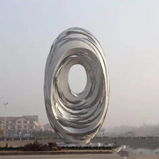 Outdoor Large Modern Art Metal Sculptures Stainless Steel Ring Sculpture