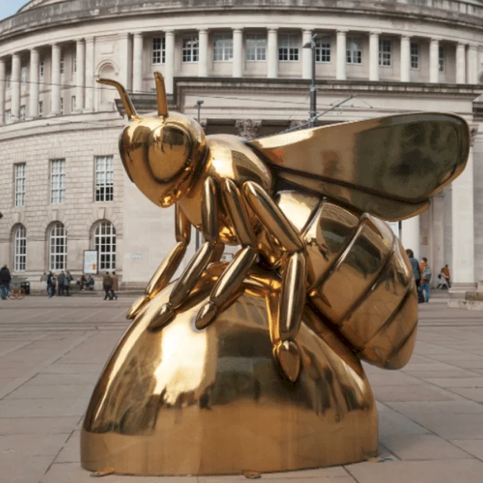 Modern Art Stainless Steel Honey Bee Sculpture
