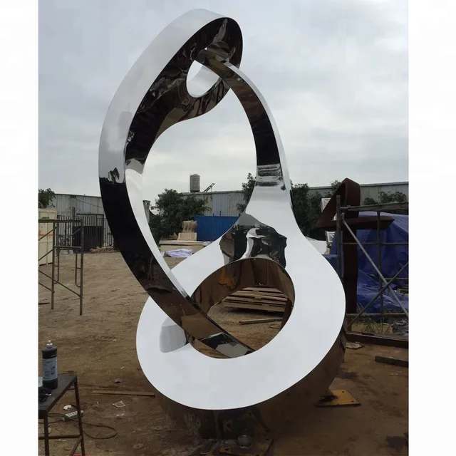 320cm Modern Art Stainless Steel Outdoor Yinyang Sculpture