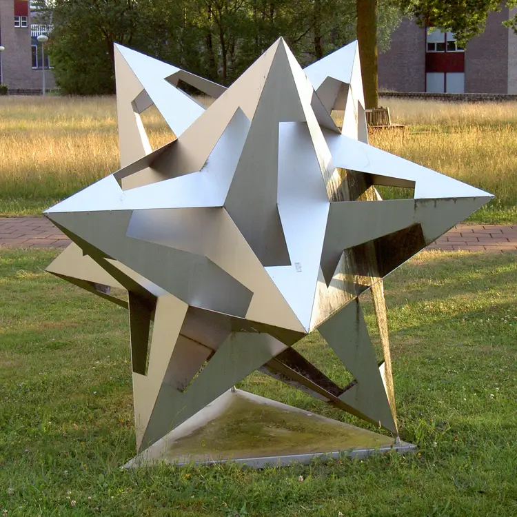 Modern Design Large Stainless Steel Star Sculpture