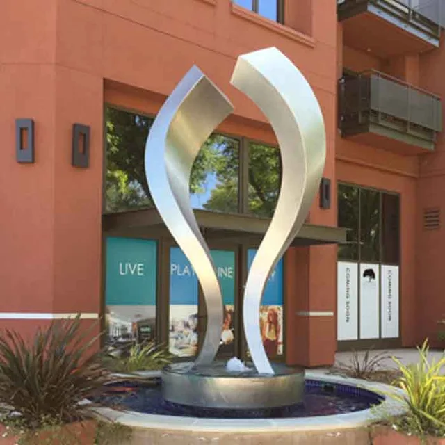Modern Stainless Steel Arabic Calligraphy Islamic Sculpture seen from another angle