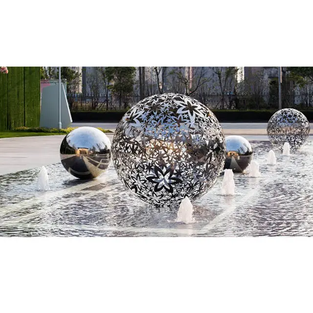 Modern Outdoor Stainless Steel Hollow Metal Balls