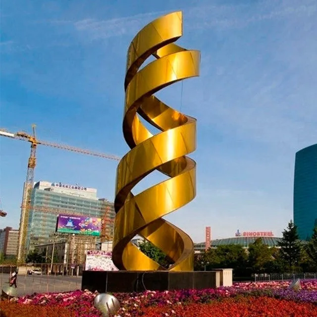 New Design Stainless Steel Sculpture Urban Large Statues