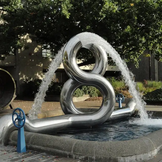 Number 8 Garden Outdoor Stainless Steel Water Fountains