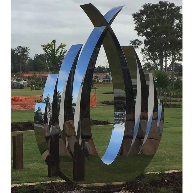 Garden Sculpture Contemporary Decoration Large Outdoor Sculptures in close view