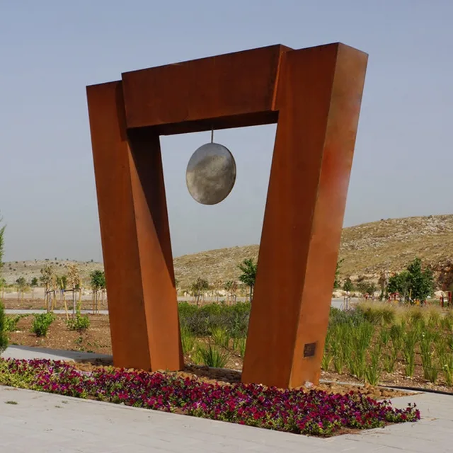 Garden Waterfall Corten Steel Outdoor Water Fountain
